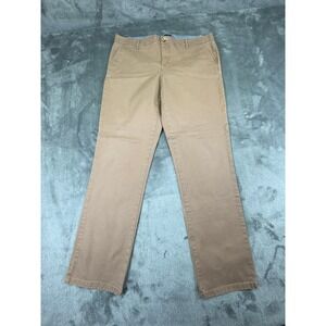 Tommy Hilfiger Women's Khaki Tan Chino Pants Straight Leg Stretch Size 10